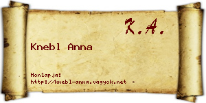 Knebl Anna névjegykártya